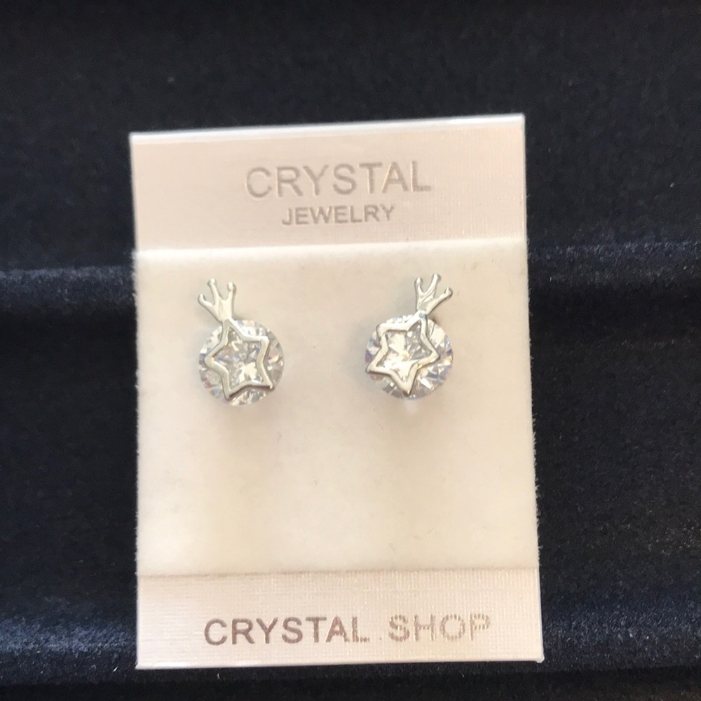 Crystal star studs